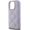 Guess Quilted Puffed Metal Logo Back Cover Hülle für Apple iPhone 16 Pro - Lila 4