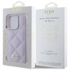 Guess Quilted Puffed Metal Logo Back Cover Hülle für Apple iPhone 16 Pro - Lila 6