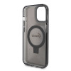 Guess Ring Stand Script Glitter Back Cover Hülle mit MagSafe für Apple iPhone 15 - Schwarz 5