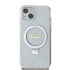 Guess Ring Stand Script Glitter Back Cover Hülle mit MagSafe für Apple iPhone 15 - Transparent 2