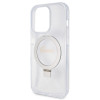Guess Ring Stand Script Glitter Back Cover Hülle mit MagSafe für Apple iPhone 15 Pro Max - Transparent 3