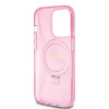 Guess Ring Stand Script Glitter Back Cover Hülle mit MagSafe für Apple iPhone 15 Pro - Rosa 5
