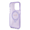 Guess Ring Stand Script Glitter Back Cover Hülle mit MagSafe für Apple iPhone 15 Pro - Lila 5