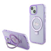Guess Ring Stand Script Glitter Back Cover Hülle mit MagSafe für Apple iPhone 15 - Lila 0