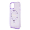 Guess Ring Stand Script Glitter Back Cover Hülle mit MagSafe für Apple iPhone 15 - Lila 4
