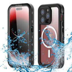 Shellbox Wasserdichte IP68 Hülle mit MagSafe für Apple iPhone 15 Pro - Schwarz