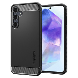 Spigen Rugged Armor Back Cover Hülle für Samsung Galaxy A55 - Schwarz