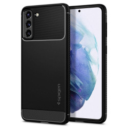 Spigen Rugged Armor Back Cover Hülle für Samsung Galaxy S21 - Schwarz