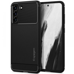 Spigen Rugged Armor Back Cover Hülle für Samsung Galaxy S21 FE - Schwarz