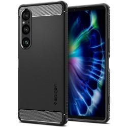 Spigen Rugged Armor Back Cover Hülle für Sony Xperia 1 VI - Schwarz