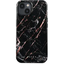 Burga Tough Back Cover Hülle für Apple iPhone 15 - Rose Gold Marble
