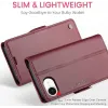CASEME Litchi Texture Book Wallet Klapphülle für Apple iPhone 17e/16e - Rot 11
