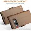 CASEME Litchi Texture Book Wallet Klapphülle für Google Pixel 9a - Braun 3