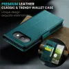 CASEME Litchi Texture Book Wallet Klapphülle für Google Pixel 9a - Grün 11