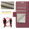 CASEME Litchi Texture Book Wallet Klapphülle für Google Pixel 9a - Rot 12
