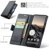 CASEME Litchi Texture Book Wallet Klapphülle für Google Pixel 9a - Schwarz 9