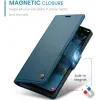 CASEME Litchi Texture Book Wallet Klapphülle für Samsung Galaxy A36 - Blau 10