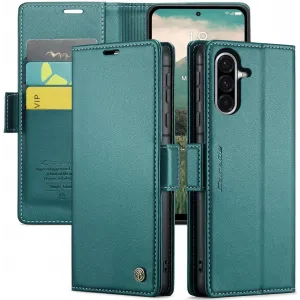 CASEME Litchi Texture Book Wallet Klapphülle für Samsung Galaxy A36 - Grün