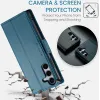 CASEME Litchi Texture Book Wallet Klapphülle für Samsung Galaxy S25 Plus - Blau 2