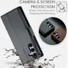 CASEME Litchi Texture Book Wallet Klapphülle für Samsung Galaxy S25 Plus - Schwarz 2