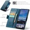 CASEME Litchi Texture Book Wallet Klapphülle für Oppo Reno13 - Blau 2