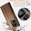 CASEME Litchi Texture Book Wallet Klapphülle für Oppo Reno13 - Braun 4