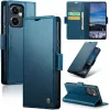 CASEME Litchi Texture Book Wallet Klapphülle für Oppo Reno13 F 4G/5G / Reno13 FS 5G - Blau