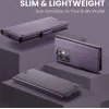 CASEME Litchi Texture Book Wallet Klapphülle für Oppo Reno13 F 4G/5G / Reno13 FS 5G - Lila 8