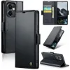 CASEME Litchi Texture Book Wallet Klapphülle für Oppo Reno13 F 4G/5G / Reno13 FS 5G - Schwarz