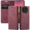 CASEME Retro Texture Book Wallet Klapphülle für OnePlus 13 - Bordeaux 5