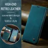 CASEME Retro Texture Book Wallet Klapphülle für Apple iPhone 17e/16e - Blau 8