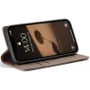 CASEME Retro Texture Book Wallet Klapphülle für Apple iPhone 17e/16e - Dunkelbraun 7