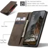 CASEME Retro Texture Book Wallet Klapphülle für Oppo Reno13 Pro - Dunkelbraun 3