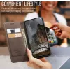 CASEME Retro Texture Book Wallet Klapphülle für Oppo Reno13 Pro - Dunkelbraun 8