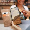 CASEME Retro Texture Book Wallet Klapphülle für Oppo Reno13 Pro - Hellbraun 8