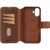 Decoded Echtleder 2-in-1 Book Wallet Klapphülle für Apple iPhone 16 - Tan 5