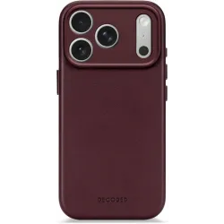 Decoded Echtleder Back Cover Hülle für Apple iPhone 17 Pro Max - Dark Ruby