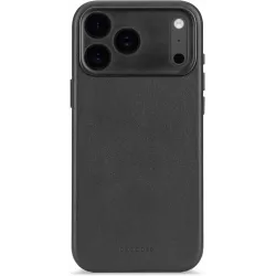 Decoded Echtleder Back Cover Hülle für Apple iPhone 17 Pro Max - Schwarz
