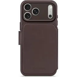 Decoded Echtleder 2-in-1 Book Wallet Klapphülle für Apple iPhone 17 Pro Max - Chocolate Brown
