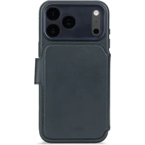 Decoded Echtleder 2-in-1 Book Wallet Klapphülle für Apple iPhone 17 Pro - Navy Shadow