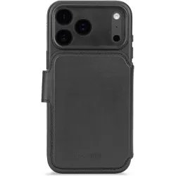 Decoded Echtleder 2-in-1 Book Wallet Klapphülle für Apple iPhone 17 Pro - Schwarz