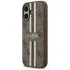 Guess 4G Printed Stripes Hard Case Back Cover Hülle mit MagSafe für Apple iPhone 17 - Braun 1
