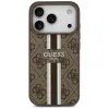 Guess 4G Printed Stripes Hard Case Back Cover Hülle mit MagSafe für Apple iPhone 17 Pro - Braun 2