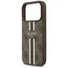 Guess 4G Printed Stripes Hard Case Back Cover Hülle mit MagSafe für Apple iPhone 17 Pro - Braun 4