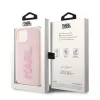 Karl Lagerfeld 3D Rubber Glitter Logo Back Cover Hülle für Apple iPhone 15 Plus/14 Plus - Rosa 7