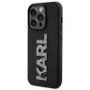 Karl Lagerfeld 3D Rubber Glitter Logo Back Cover Hülle für Apple iPhone 15 Pro Max - Schwarz 1