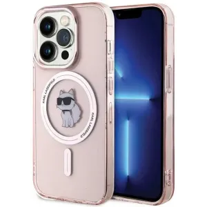 Karl Lagerfeld IML Choupette Back Cover Hülle mit MagSafe für Apple iPhone 15 Pro - Rosa