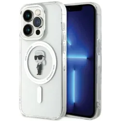 Karl Lagerfeld IML Ikonik Back Cover Hülle mit MagSafe für Apple iPhone 15 Pro - Transparent