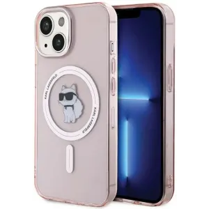 Karl Lagerfeld IML Choupette Back Cover Hülle mit MagSafe für Apple iPhone 15 - Rosa