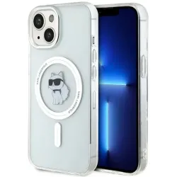 Karl Lagerfeld IML Choupette Back Cover Hülle mit MagSafe für Apple iPhone 15 - Transparent